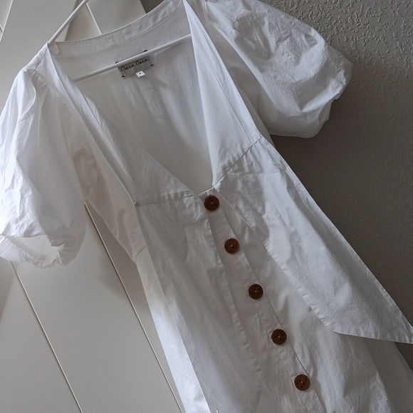 CARA CARA GEORGICA TIE FRONT FLOUNCE MIDI..size 4 - Picture 4 of 10